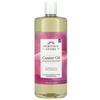 HERITAGE PRODUCTS, Castor Oil Cold Pressed, 32 OUNCE UPC 076970221325 | HiLife Vitamins