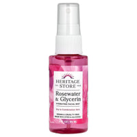 HERITAGE PRODUCTS, Rosewater & Glycerin w/ Atomizer, 2 OUNCE UPC 076970281848 | HiLife Vitamins