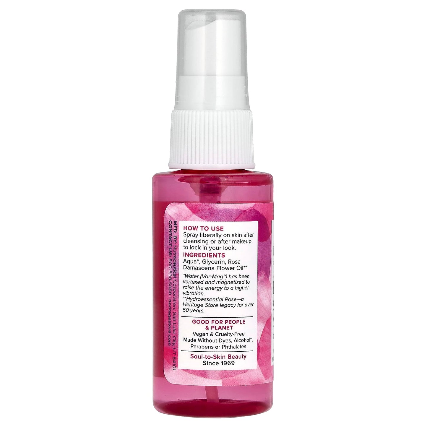 HERITAGE PRODUCTS, Rosewater & Glycerin w/ Atomizer, 2 OUNCE UPC 076970281848 | HiLife Vitamins