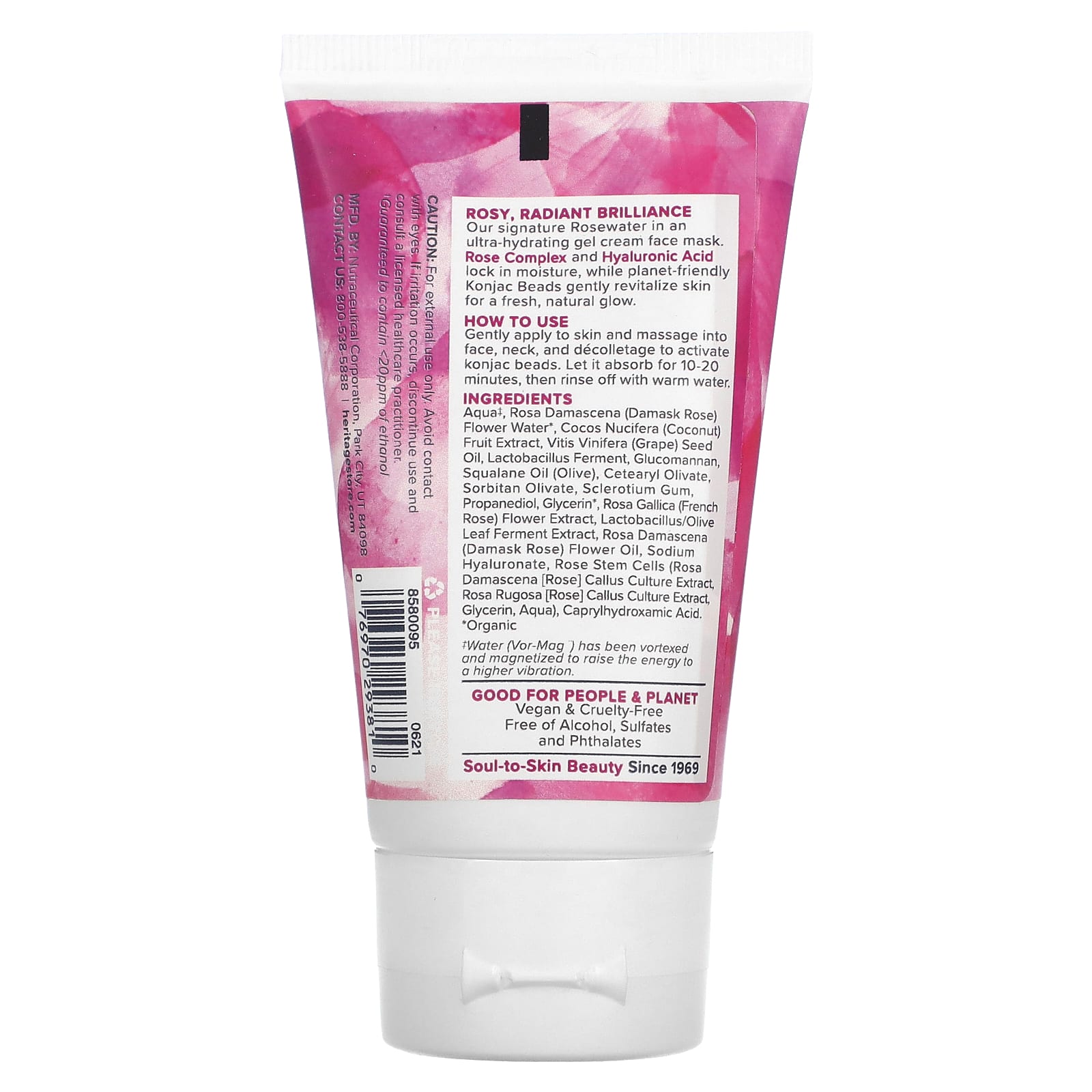 HERITAGE PRODUCTS, Rosewater Jelly Mask HS, 1 OUNCE UPC 076970293810 | HiLife Vitamins