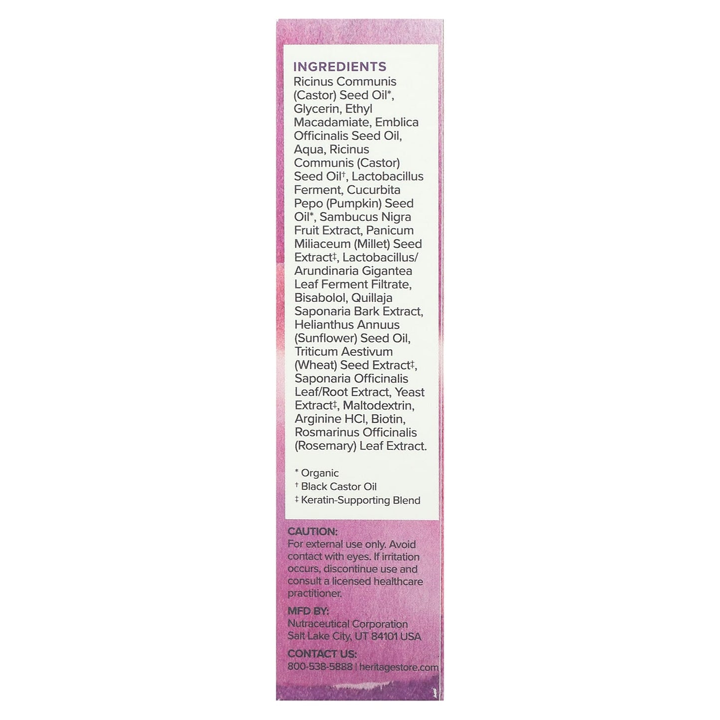 HERITAGE PRODUCTS, Castor Brow & Lash Serum, 1 OUNCE UPC 076970729746 | HiLife Vitamins