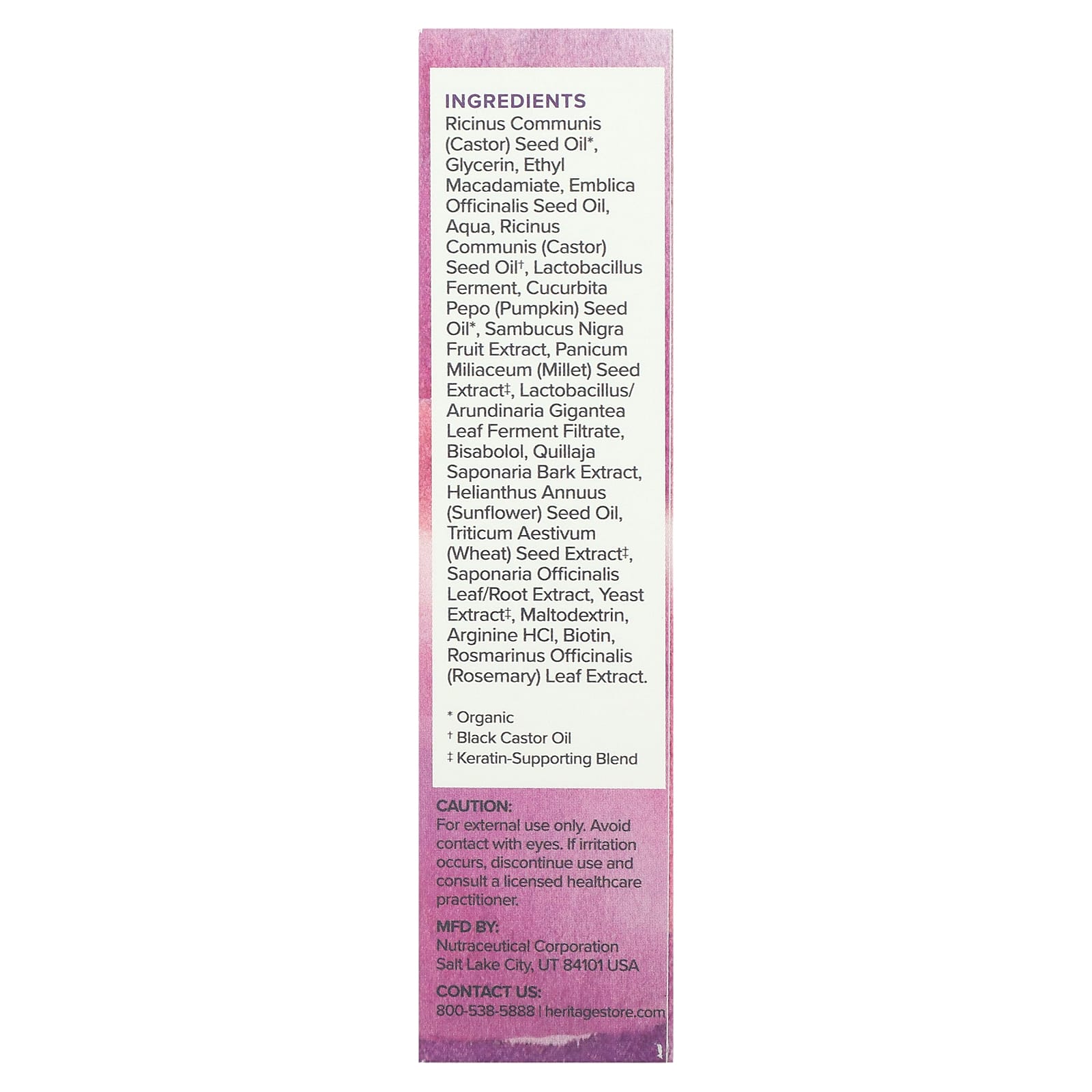 HERITAGE PRODUCTS, Castor Brow & Lash Serum, 1 OUNCE UPC 076970729746 | HiLife Vitamins