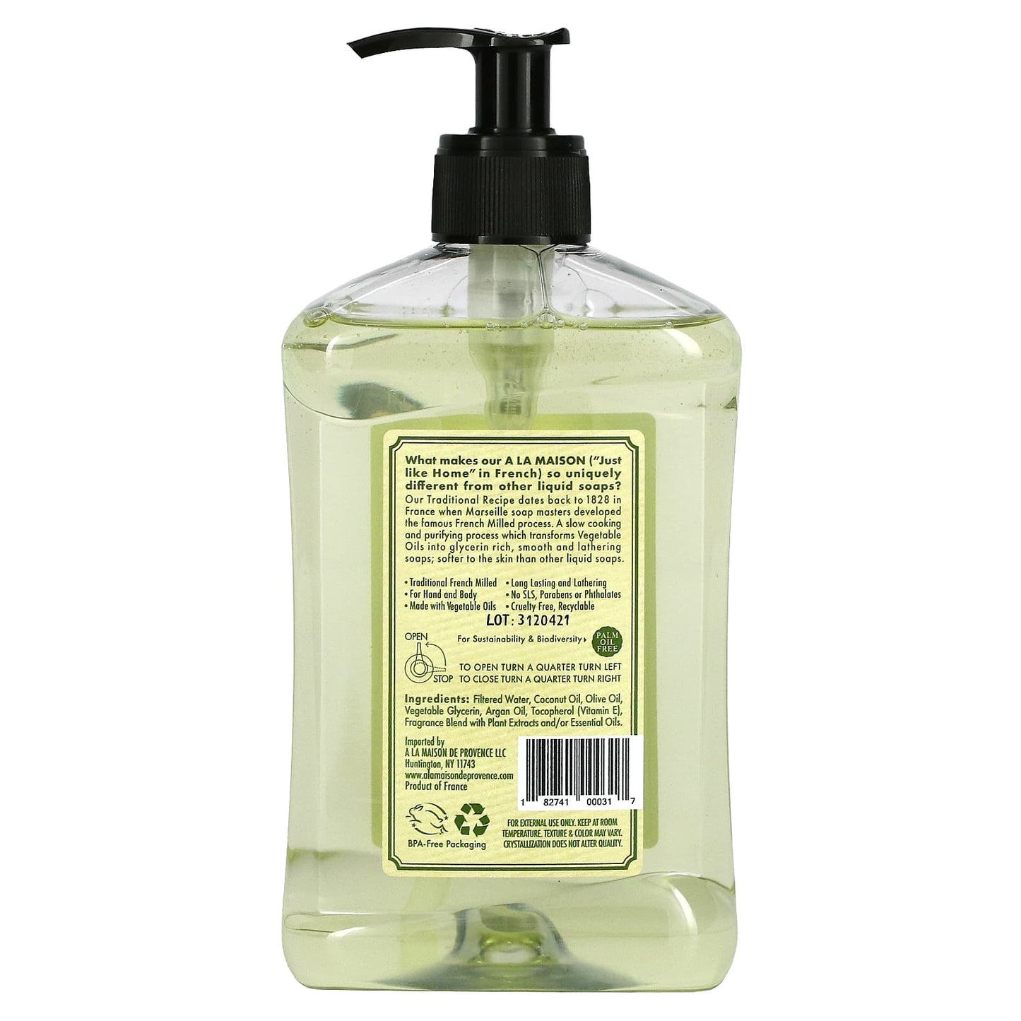 A LA MAISON, Liquid Soap Rosemary Mint, 16.9 OUNCE UPC 182741000317 | Hilife Vitamins