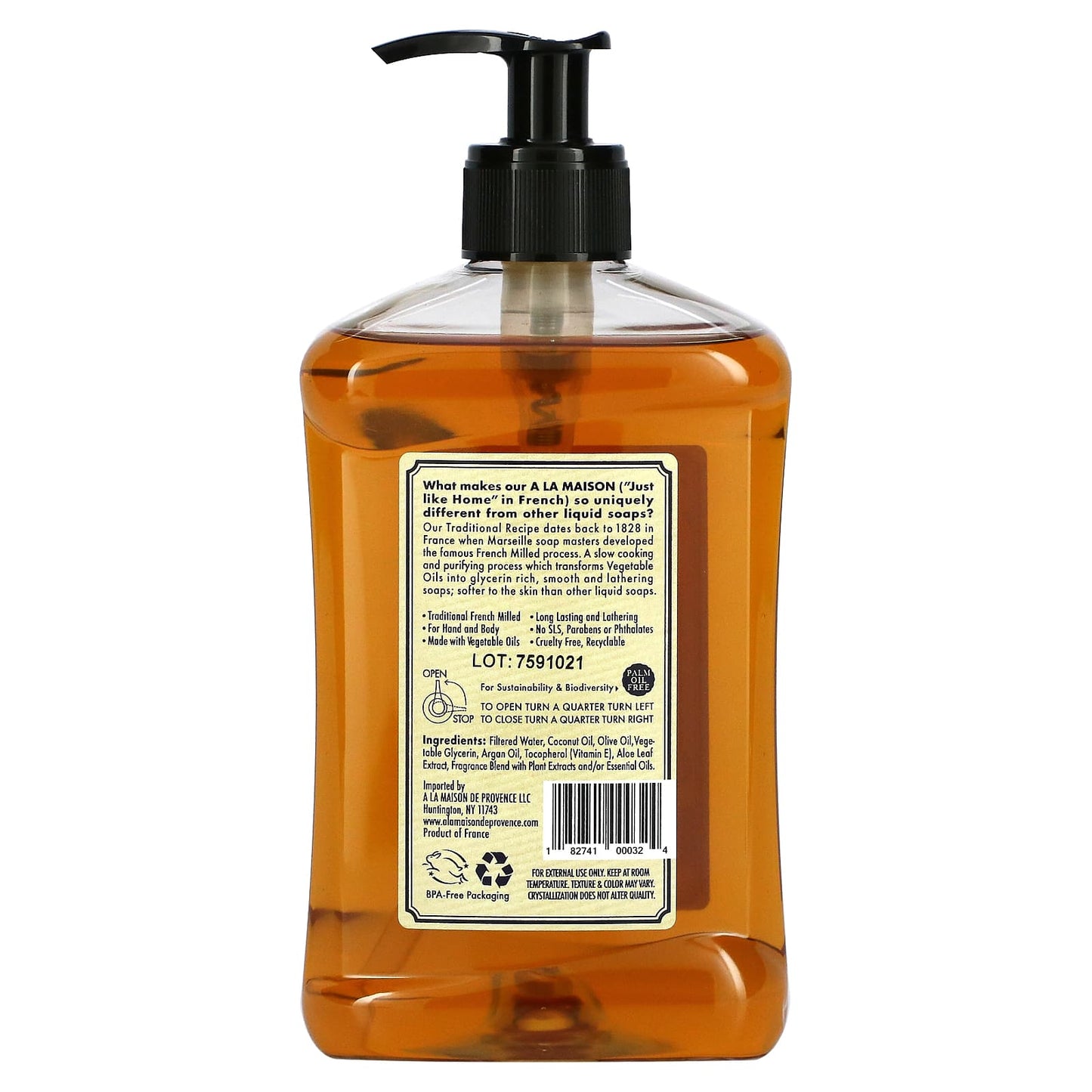 A LA MAISON, Liquid Soap Lavender Aloe, 16.9 OUNCE UPC 182741000324 | Hilife Vitamins