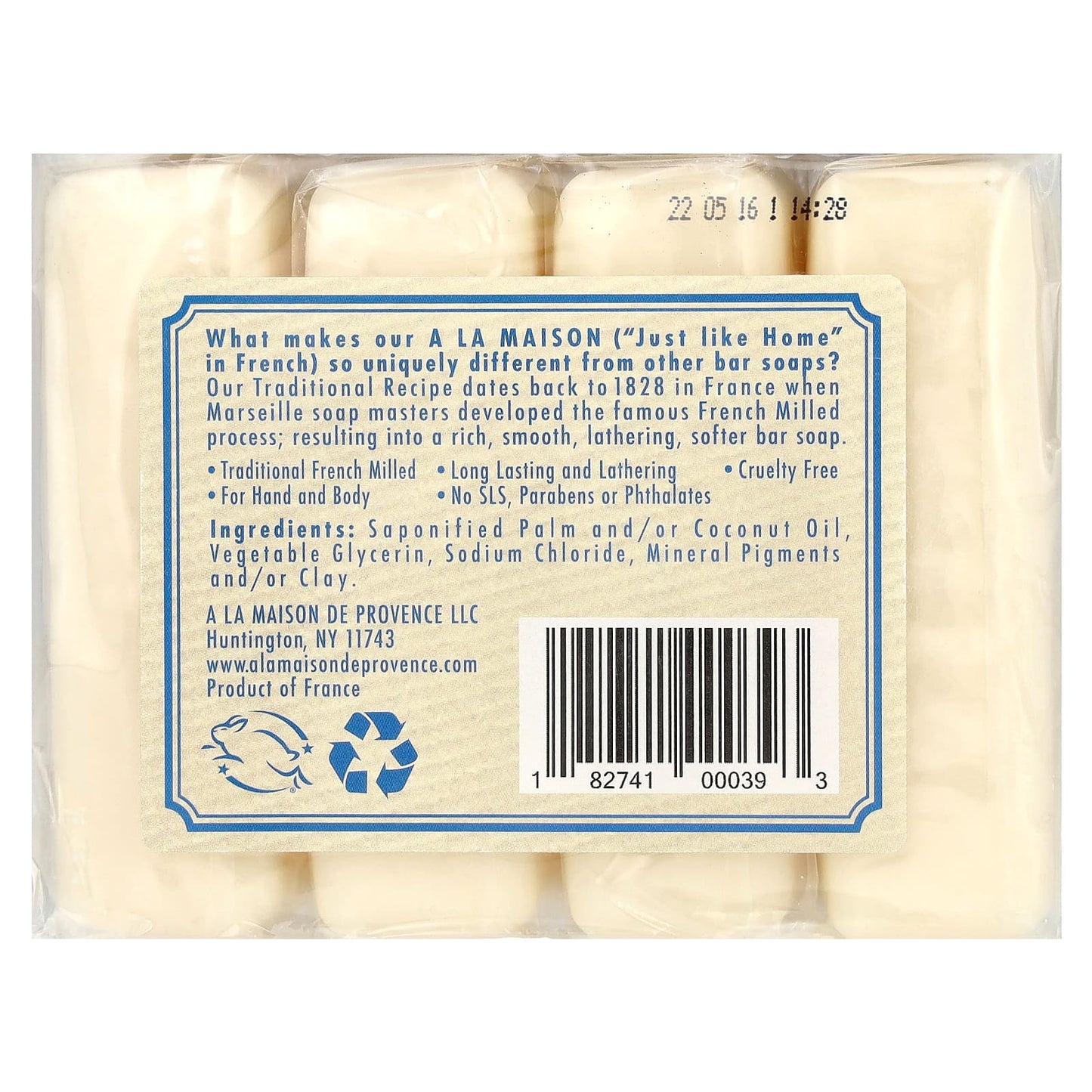 A LA MAISON, Bar Soap Value Pack Hypoallergenic Unscented, 4 CT UPC 182741000393 | Hilife Vitamins