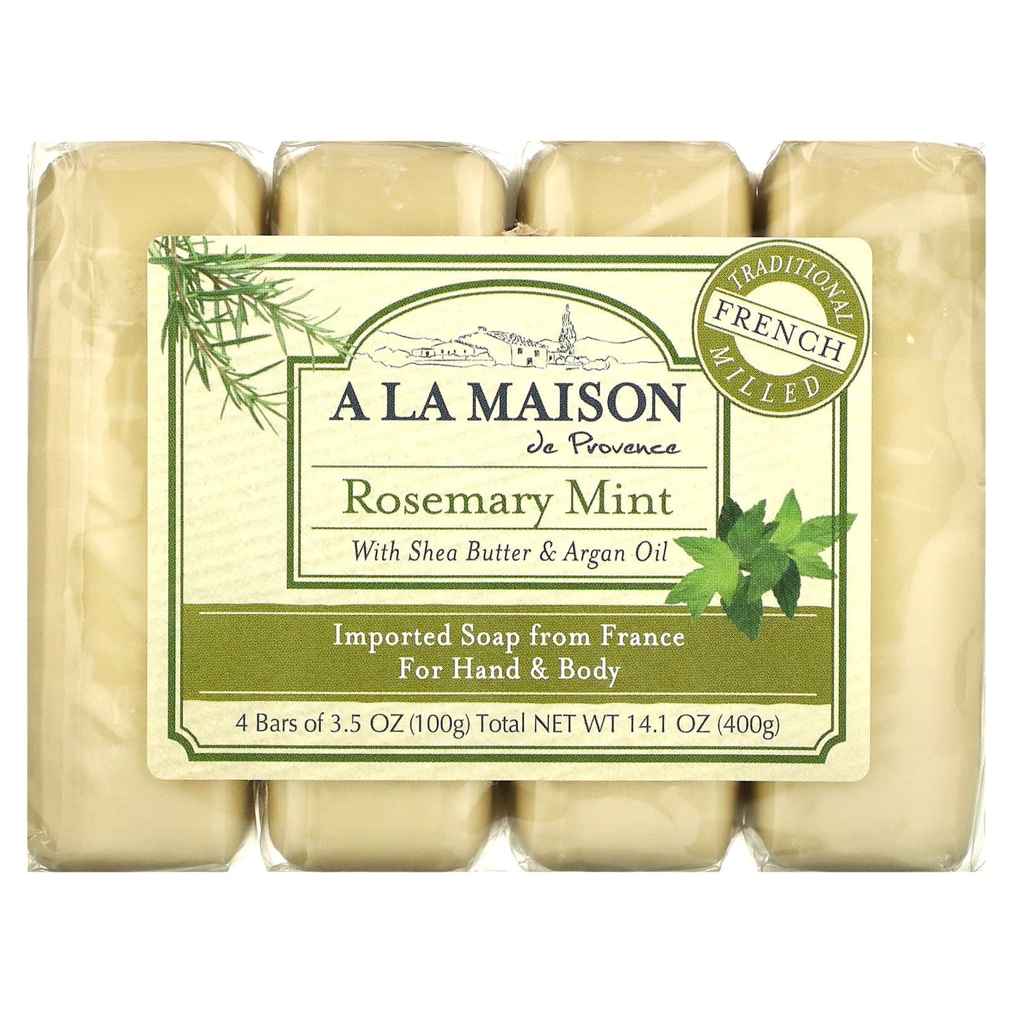 A LA MAISON, Bar Soap Value Pack Rosemary Mint, 4 CT UPC 182741000980 | Hilife Vitamins