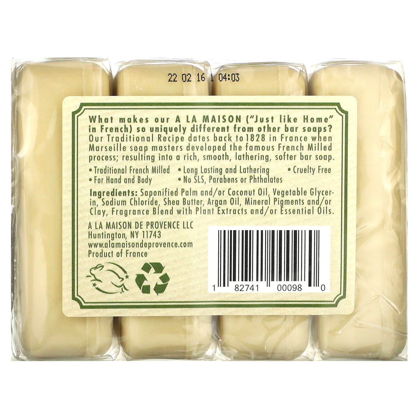 A LA MAISON, Bar Soap Value Pack Rosemary Mint, 4 CT UPC 182741000980 | Hilife Vitamins