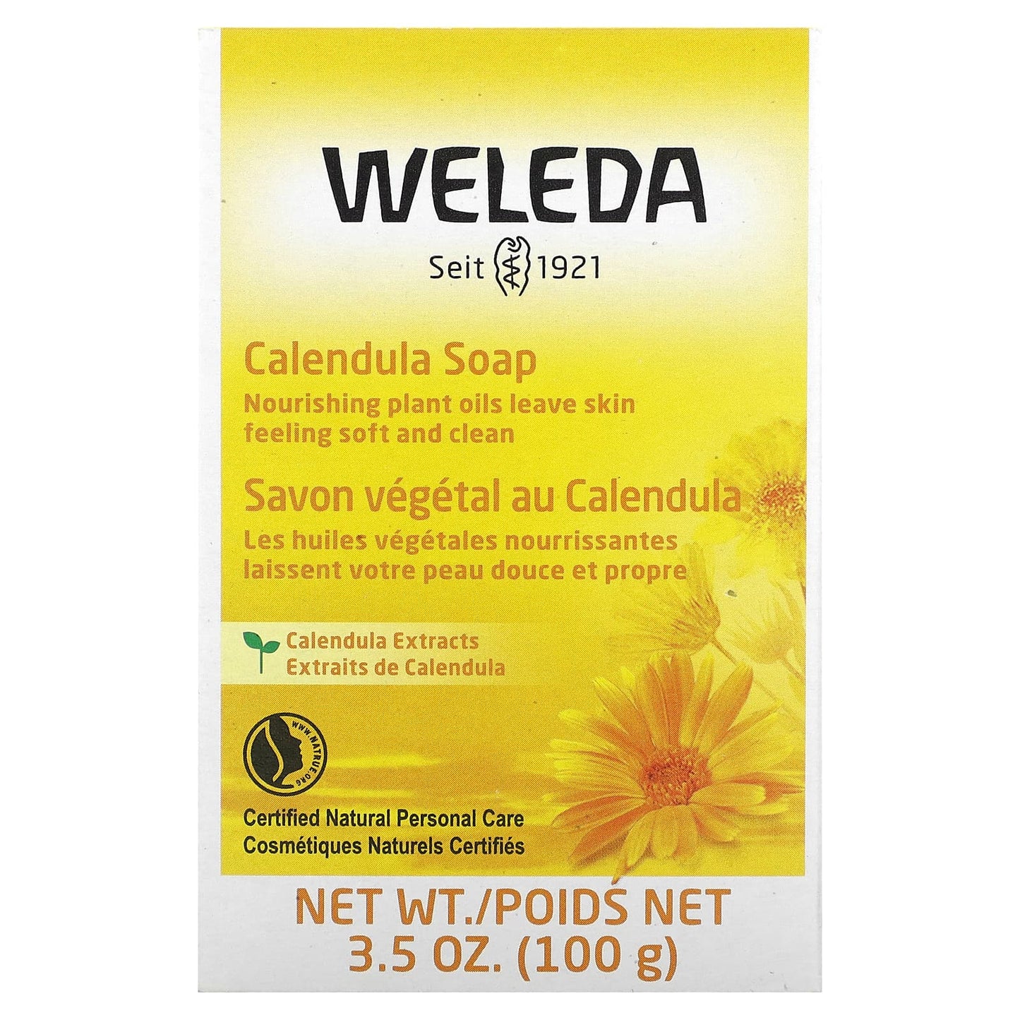 WELEDA, Calendula Soap, 3.5 OUNCE UPC 4001638098946 | HiLife Vitamins
