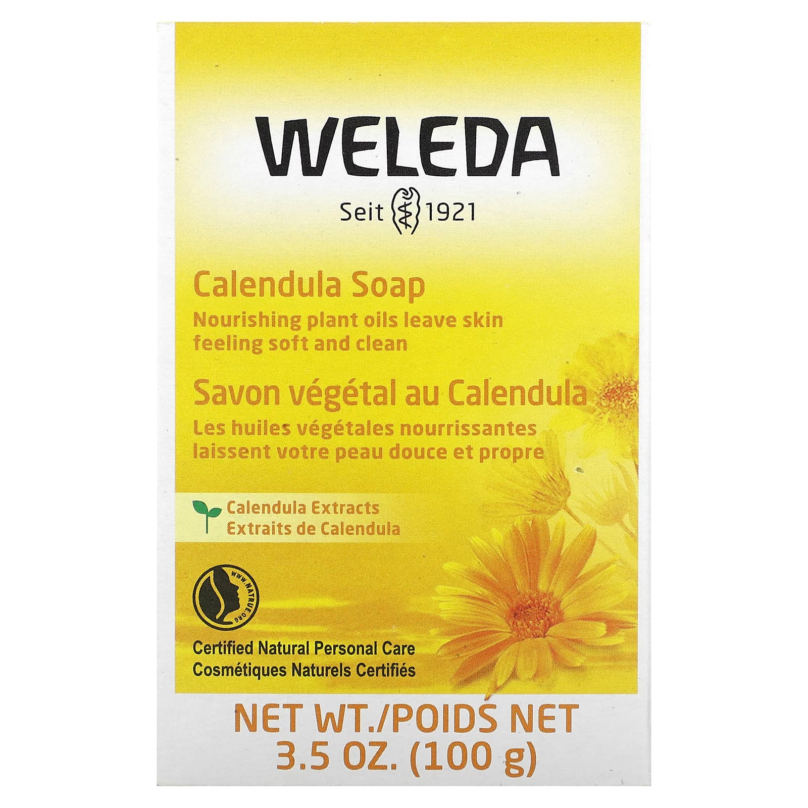 WELEDA, Calendula Soap, 3.5 OUNCE UPC 4001638098946 | HiLife Vitamins