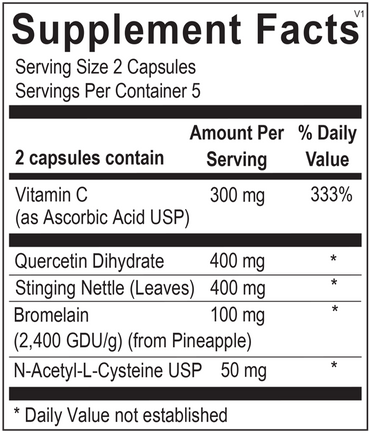 Ortho Molecular, Natural D-Hist, 10 Capsules UPC 615033125240 | HiLife Vitamins