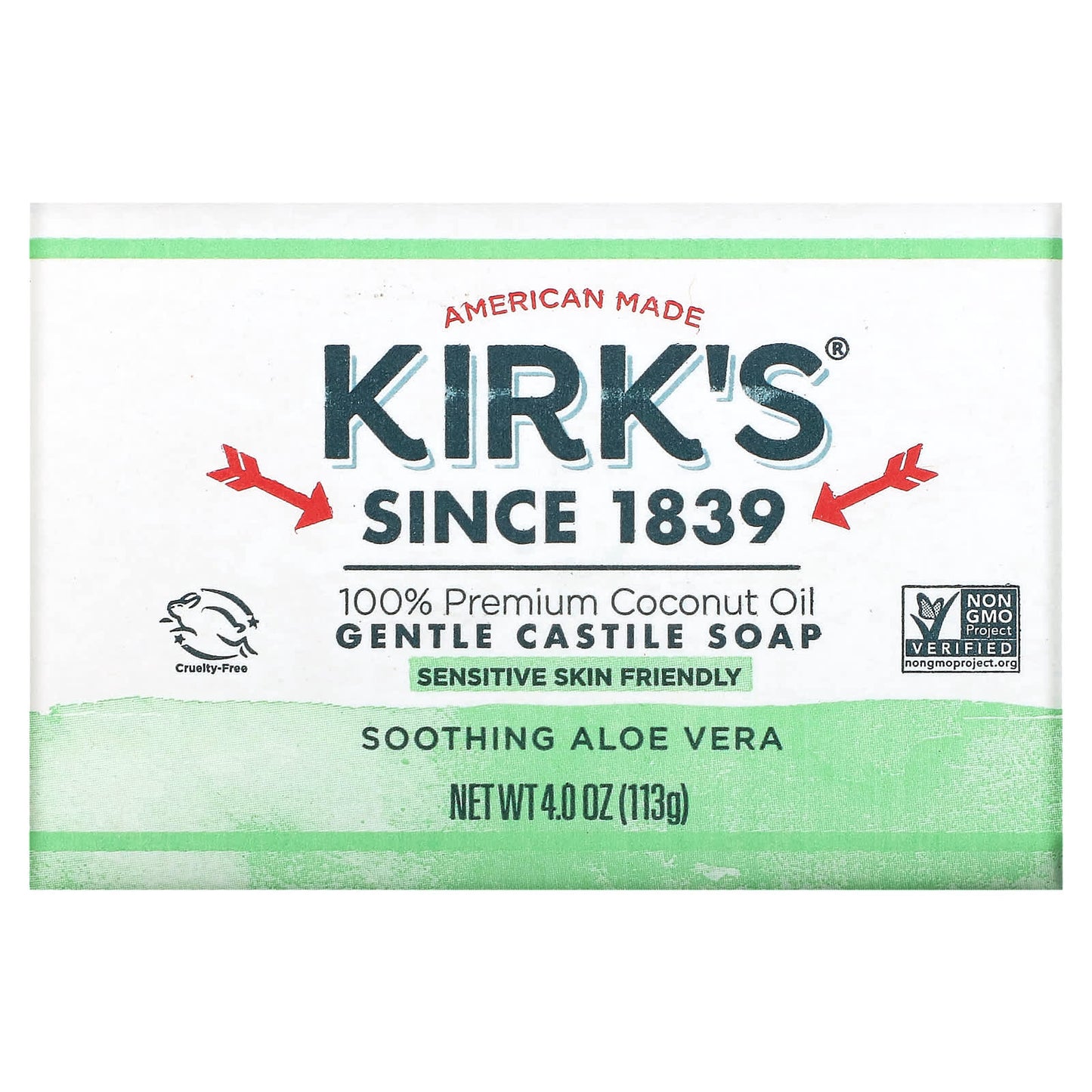 KIRK'S NATURAL, Castile Bar Soap Aloe Vera, 4 OUNCE UPC 639844148014 | Hilife Vitamins