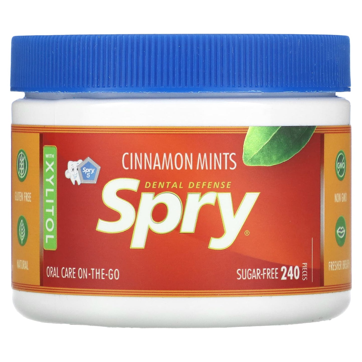 SPRY, Spry Mints 100% Xylitol Cinnamon, 240 CT UPC 700596000100 | Hilife Vitamins