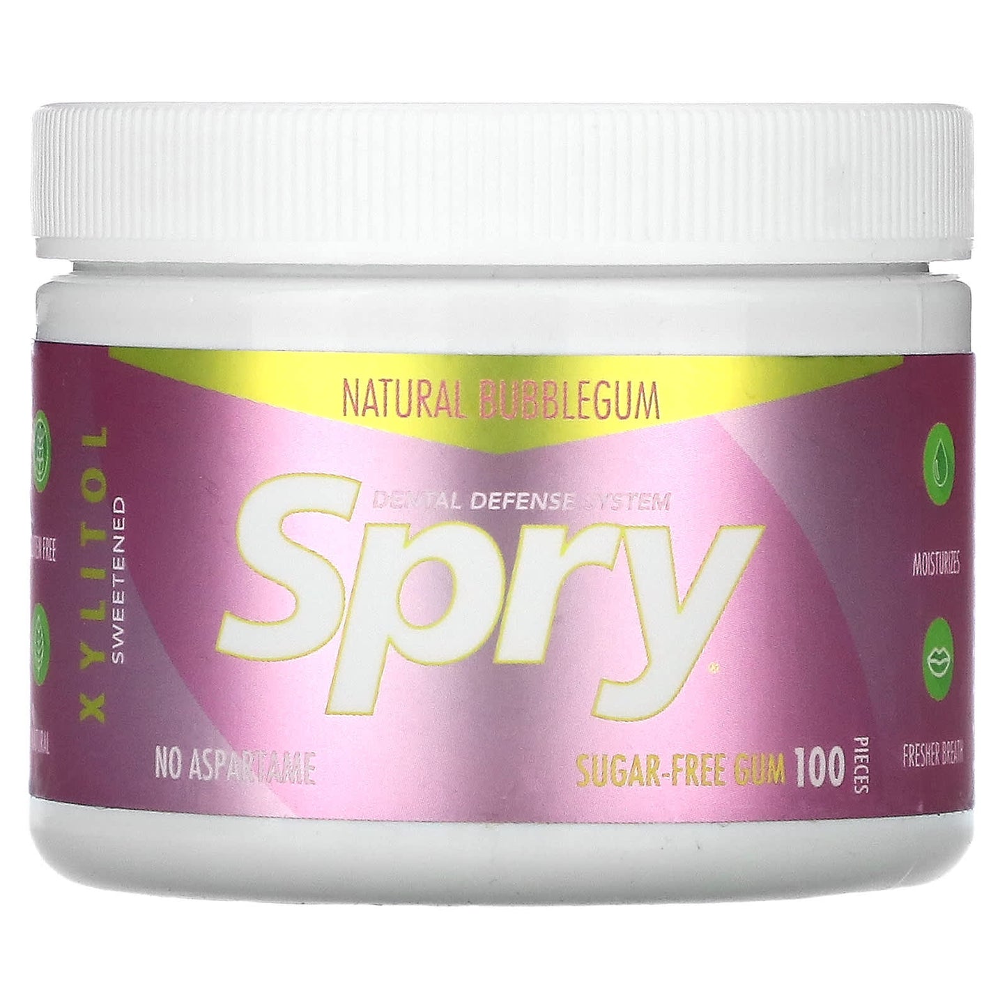 SPRY, Spry Chewing Gum - Bubble Gum, 100 CT UPC 700596001138 | Hilife Vitamins