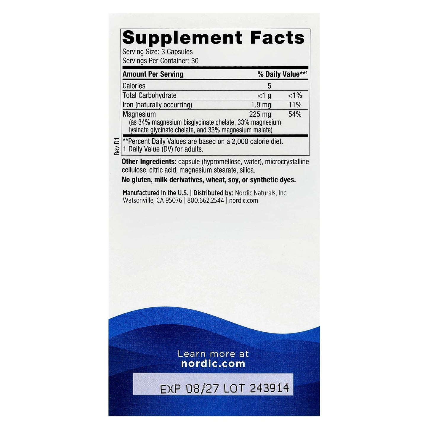 Nordic Naturals, Magnesium Complex, 90 Capsules UPC 768990015335 | HiLife Vitamins