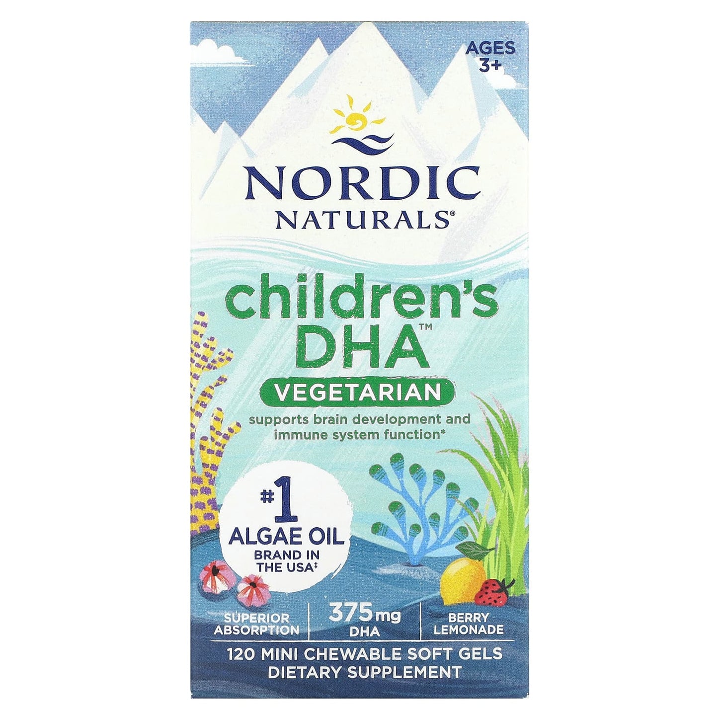 Nordic Naturals, Children's DHA™ Vegetarian, 120 UPC 768990017063 | HiLife Vitamins
