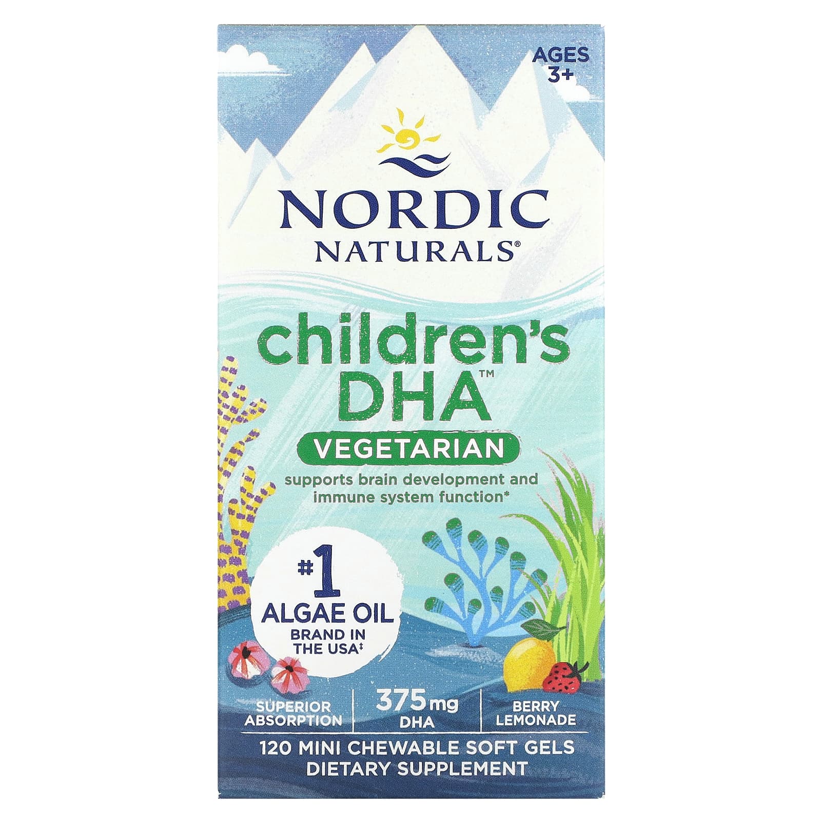 Nordic Naturals, Children's DHA™ Vegetarian, 120 UPC 768990017063 | HiLife Vitamins