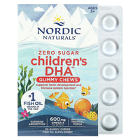 Nordic Naturals, Zero Sugar Children's DHA™ Gummy Chews, 30 UPC 768990017094 | HiLife Vitamins