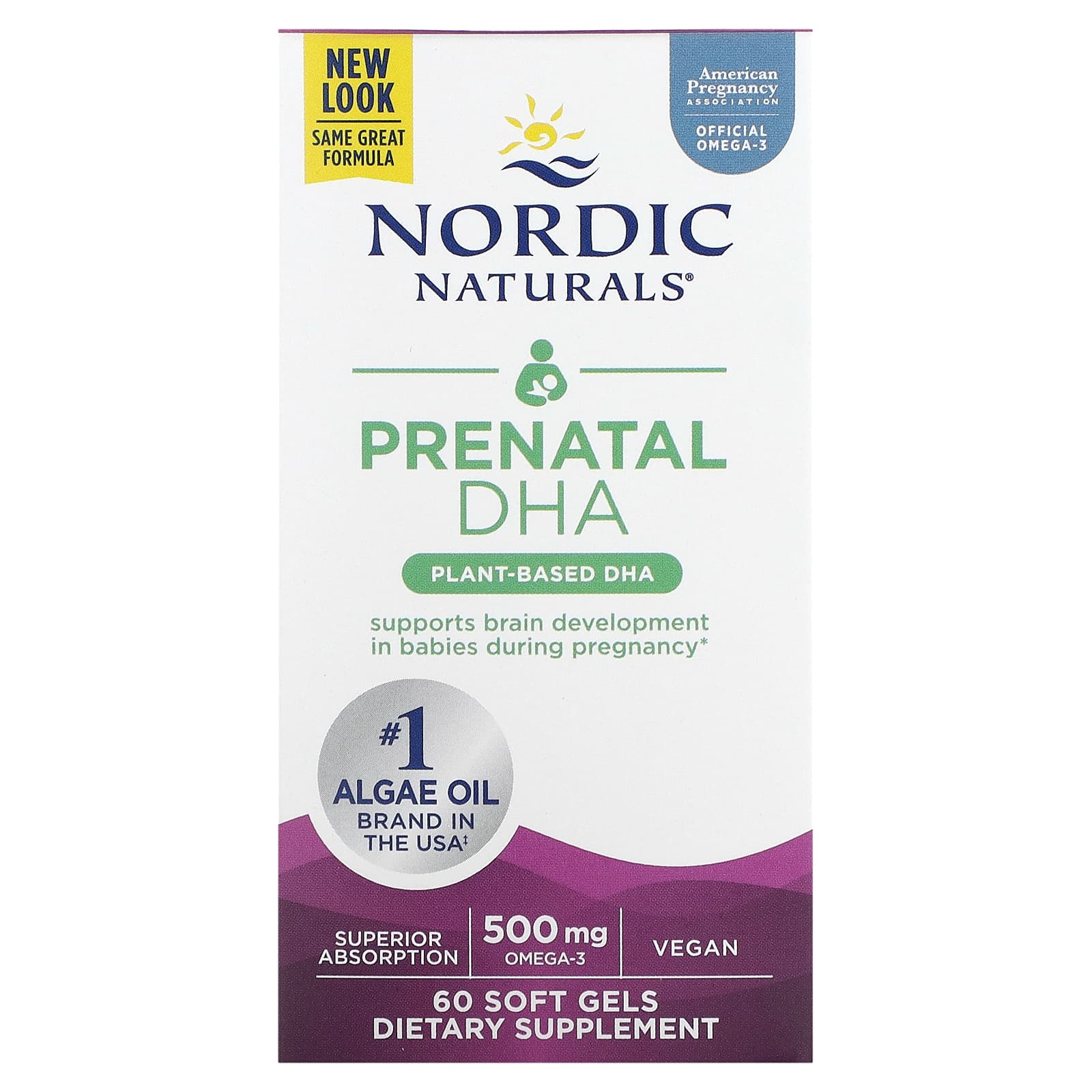 Nordic Naturals, Prenatal DHA Vegan, 60 UPC 768990017476 | HiLife Vitamins