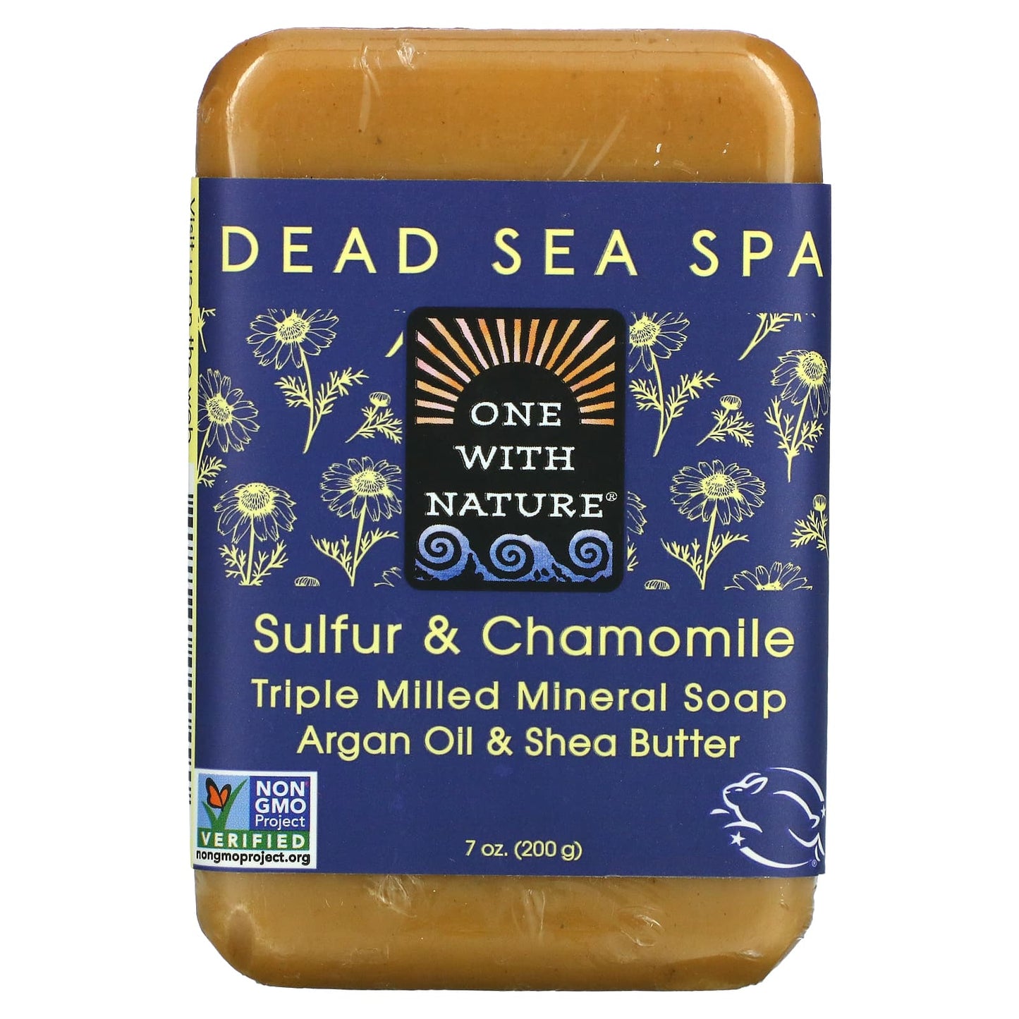 ONE WITH NATURE, Sulfur & Chamomile Dead Sea Spa Bar Soap, 7 OUNCE UPC 812281010490 | Hilife Vitamins