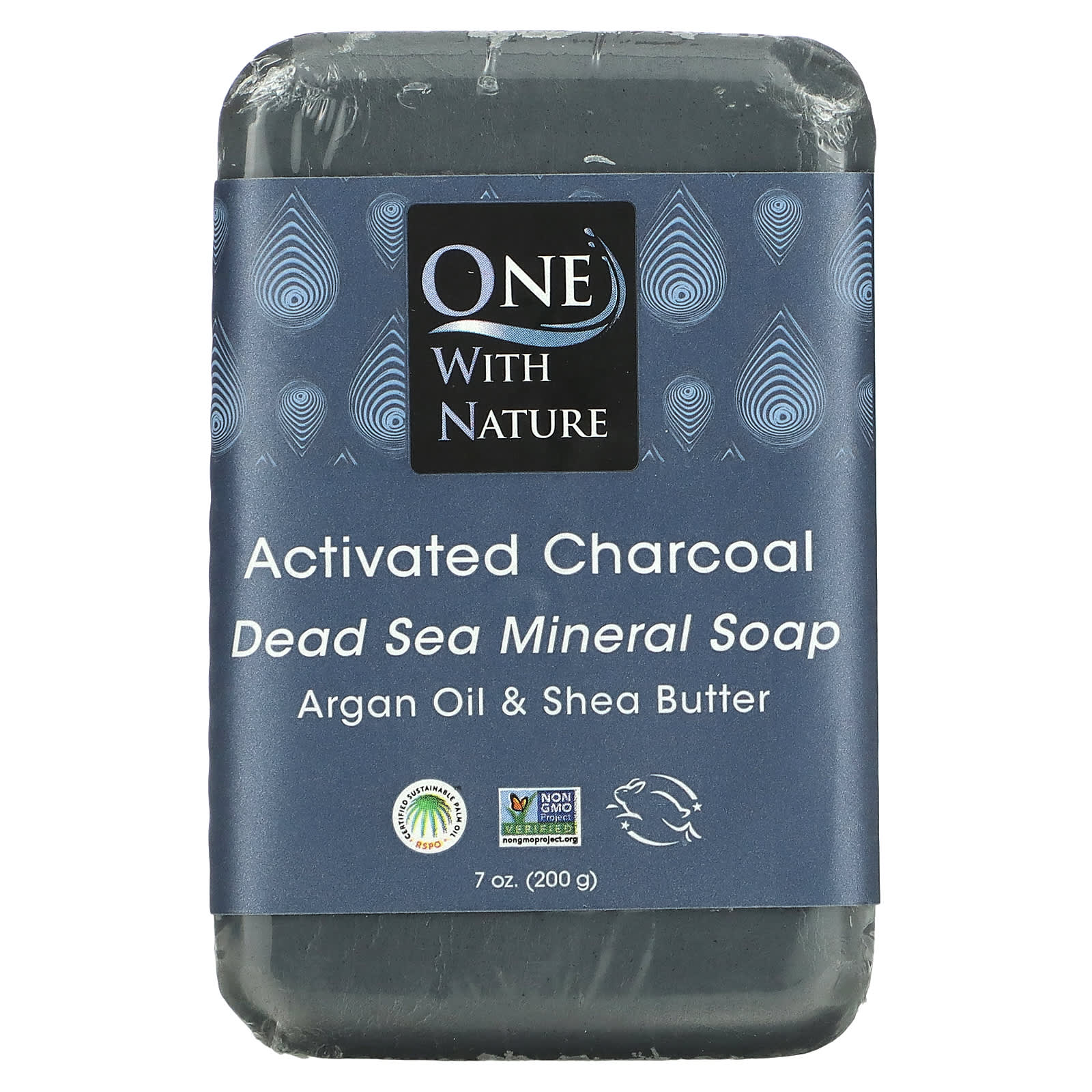 ONE WITH NATURE, Activated Charcoal Dead Sea Spa Bar Soap, 7 OUNCE UPC 812281010773 | Hilife Vitamins