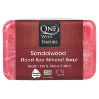 ONE WITH NATURE, Dead Sea Minerals Bar Soap Sandalwood, 7 OUNCE UPC 812281011954 | Hilife Vitamins