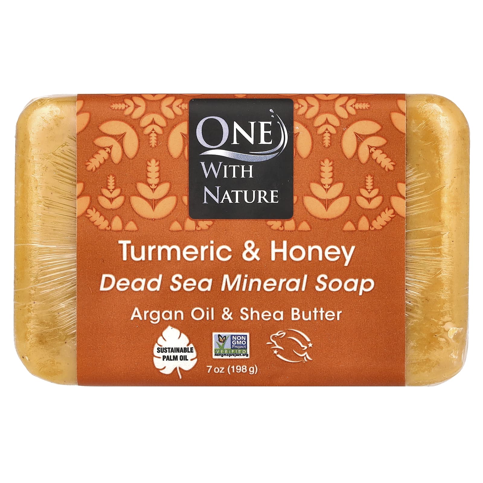 ONE WITH NATURE, Dead Sea Minerals Bar Soap Turmeric & Honey, 7 OUNCE UPC 812281011961 | Hilife Vitamins