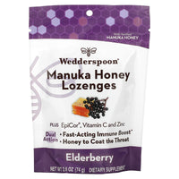 WEDDERSPOON, Manuka Honey Immunity Lozenge Elderberry, 2.6 OUNCE UPC 814422023840 | Hilife Vitamins