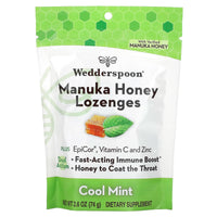 WEDDERSPOON, Manuka Honey Immunity Lozenge Cool Mint, 2.6 OUNCE UPC 814422023857 | HiLife Vitamins