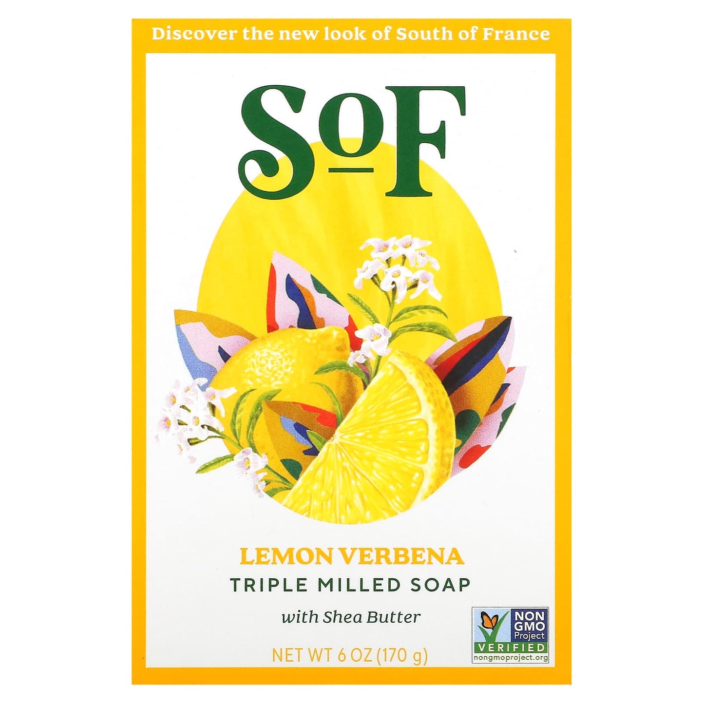 SOUTH OF FRANCE, Bar Soap Oval Lemon Verbena, 6 OUNCE UPC 856885200116 | Hilife Vitamins