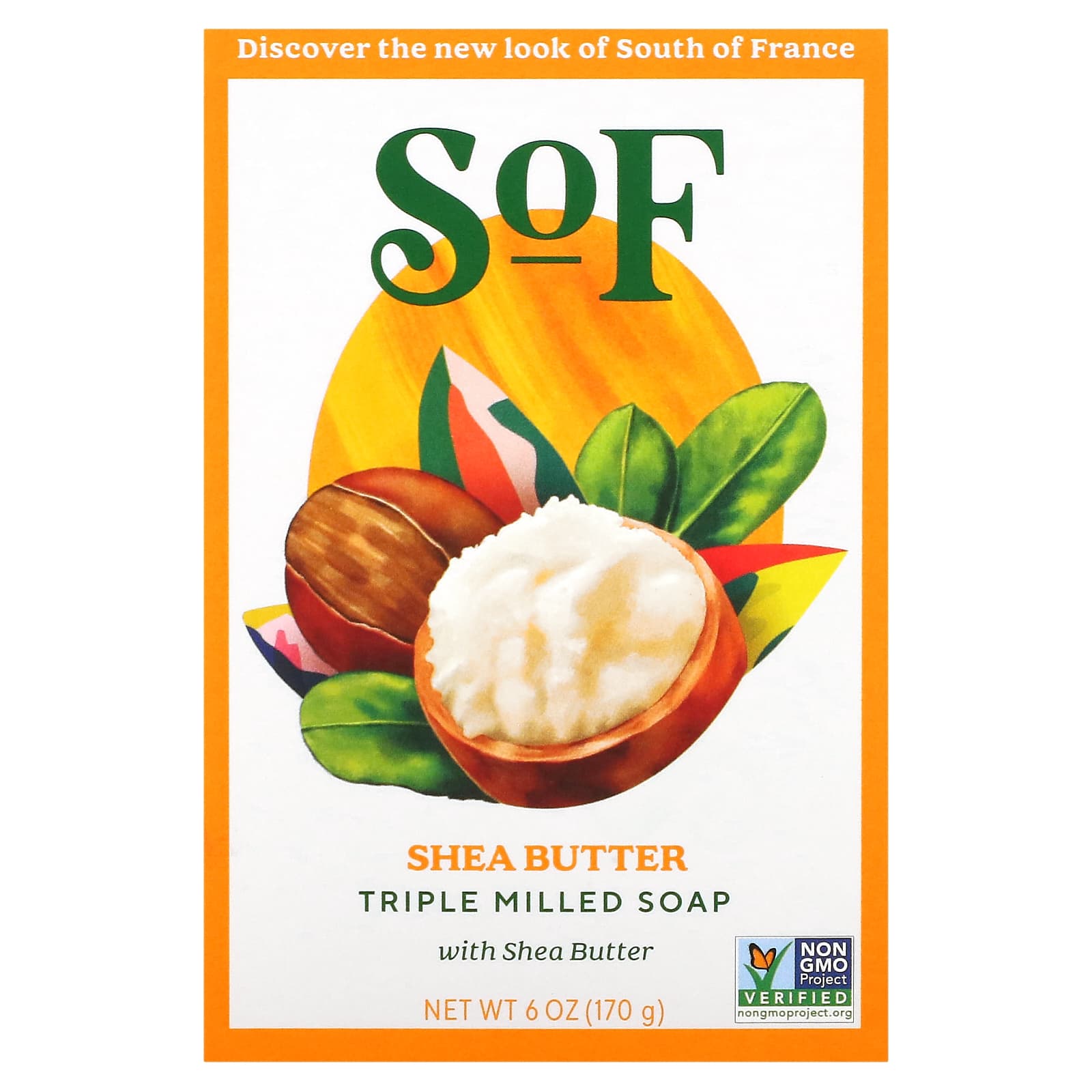 SOUTH OF FRANCE, Bar Soap Oval Shea Butter, 6 OUNCE UPC 856885200253 | Hilife Vitamins