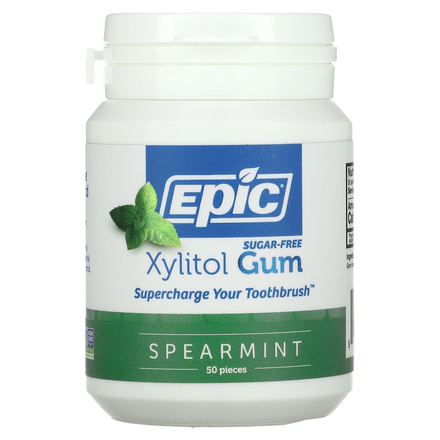 EPIC, Xylitol Chewing Gum Spearmint, 50 PC UPC 898414001528 | Hilife Vitamins