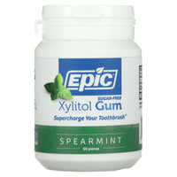 EPIC, Xylitol Chewing Gum Spearmint, 50 PC UPC 898414001528 | Hilife Vitamins