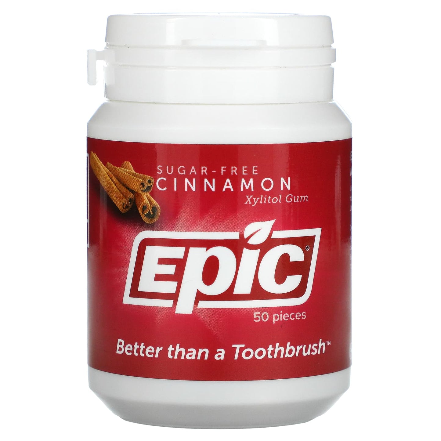 EPIC, Xylitol Chewing Gum Cinnamon, 50 PC UPC 898414001535 | Hilife Vitamins