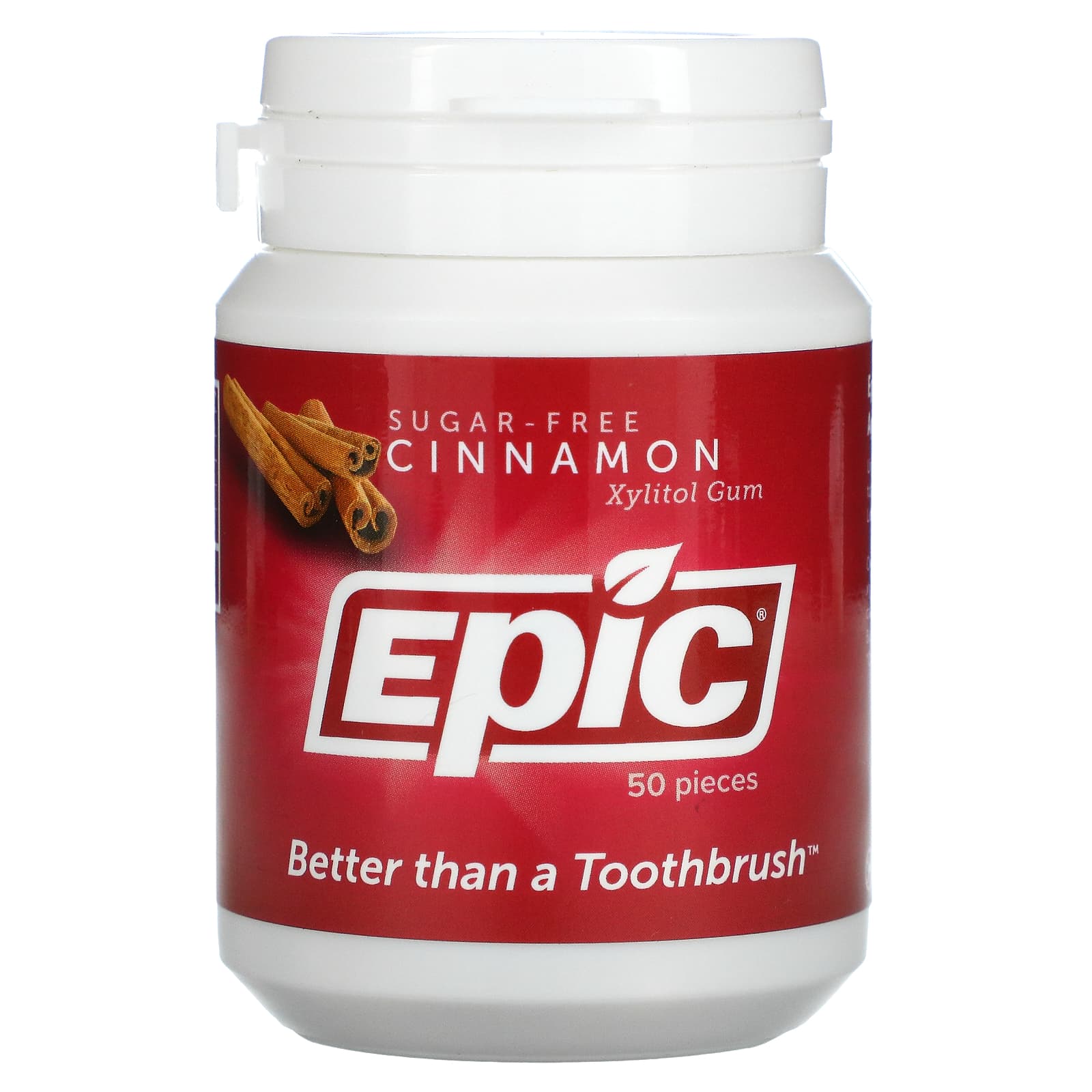 EPIC, Xylitol Chewing Gum Cinnamon, 50 PC UPC 898414001535 | Hilife Vitamins
