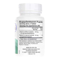 Advanced Research, Lithium Orotate, 100 Tablets UPC 605164341923 | HiLife Vitamins