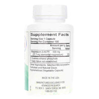 Advanced Research, 2-AEP Magnesium 500 mg, 100 Veggie Capsules UPC 605164343224 | HiLife Vitamins