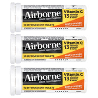 Airborne, Airborne Effervescent Triple Pack Zesty Orange, 3 Chewables UPC 647865100300 | Hilife Vitamins