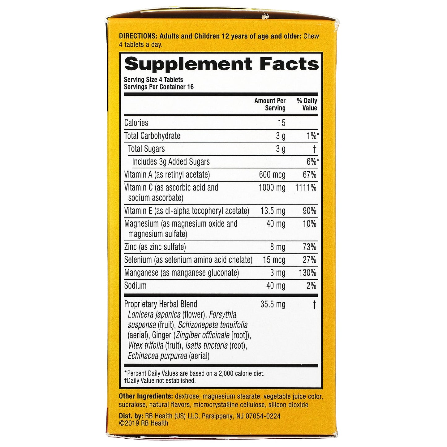 Airborne, Airborne Chewable Berry, 64 Tablets - [product_sku] | HiLife Vitamins