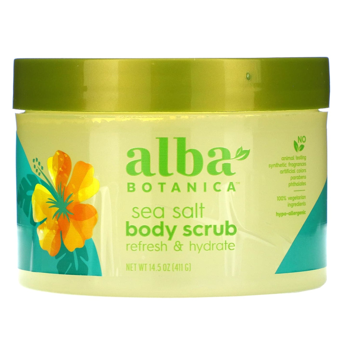 Alba Botanica, Hawaiian Body Scrub Sea Salt, 14.5 Oz UPC 724742008185 | HiLife Vitamins
