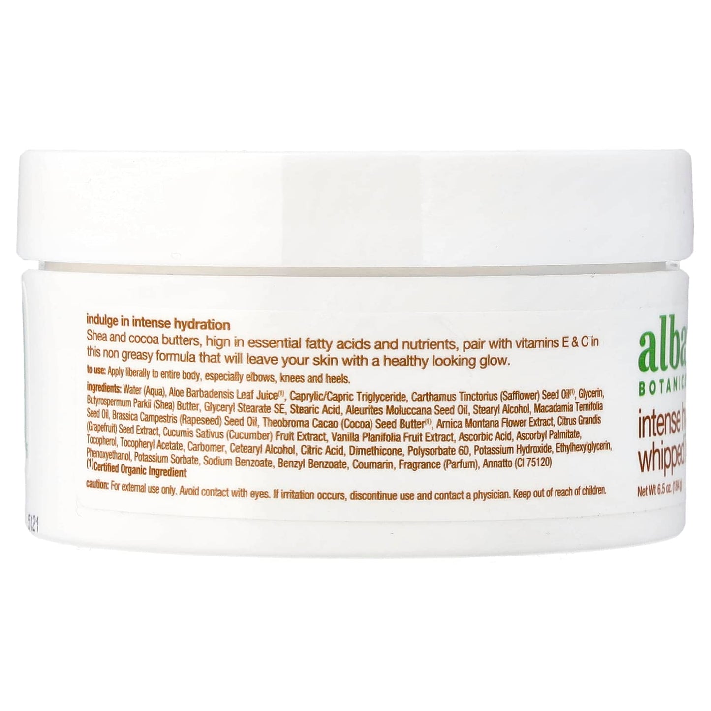 Alba Botanica, Intense Hydration Whipped Body Butter, 6.5 oz (184 g) - 724742008246 | Hilife Vitamins