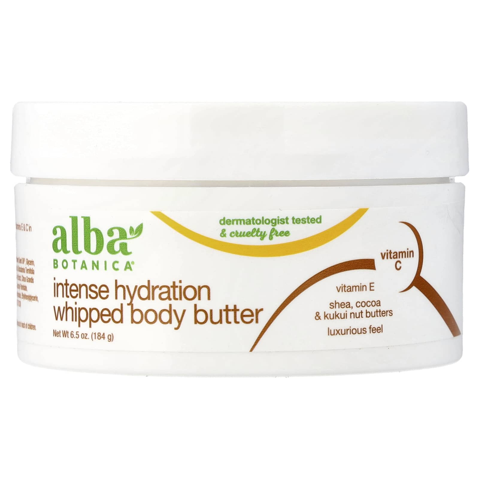 Alba Botanica, Intense Hydration Whipped Body Butter, 6.5 oz (184 g) UPC 724742008246 | Hilife Vitamins