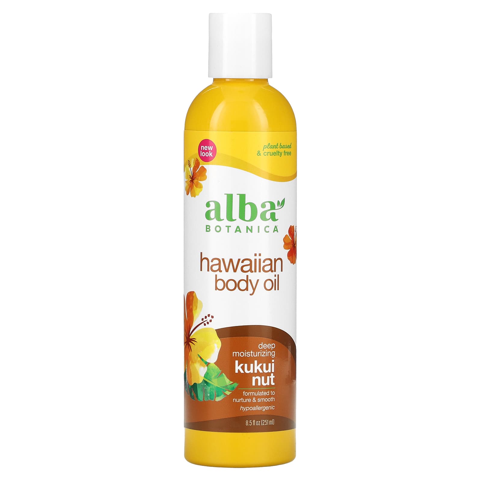 Alba Botanica, Hawaiian Organic Massage Oil Kukui Nut, 8.5 Oz UPC 724742008345 | Hilife Vitamins
