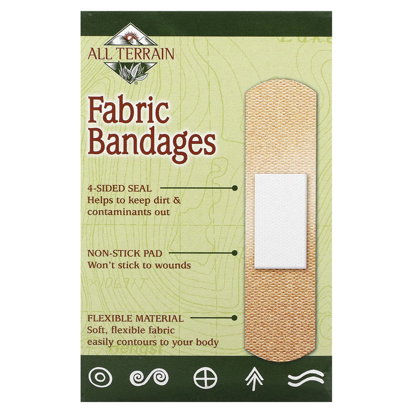All Terrain Company, Fabric Bandages Assorted, 30 UPC 608503050036 | HiLife Vitamins
