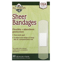 All Terrain Company, Sheer Bandages 0.75x3 inch, 40 UPC 608503050043 | HiLife Vitamins