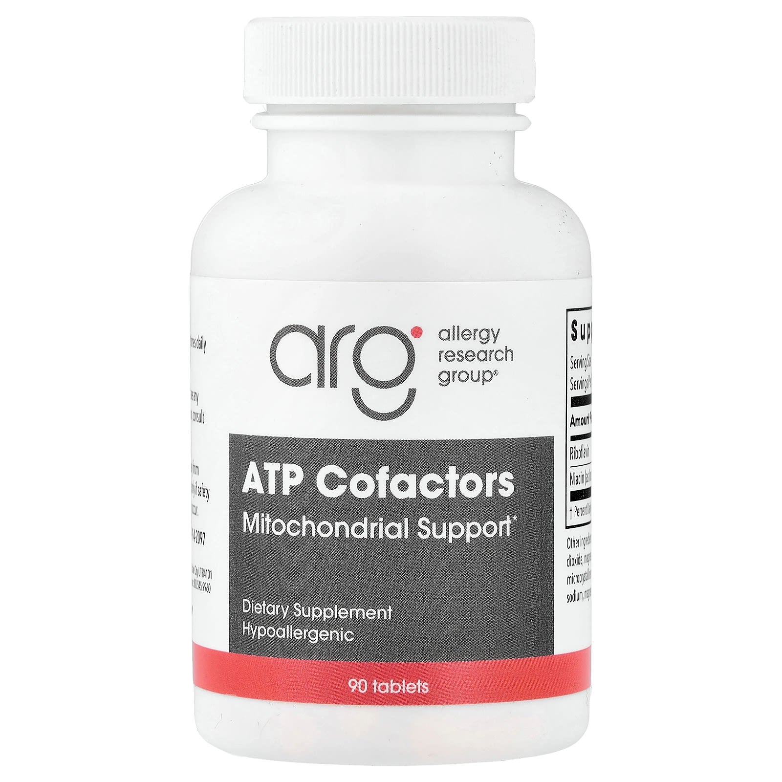 Allergy Research Group, ATP Cofactor (Optimox® ATP Cofactors™), 90 Tablets UPC 350520012015 | Hilife Vitamins