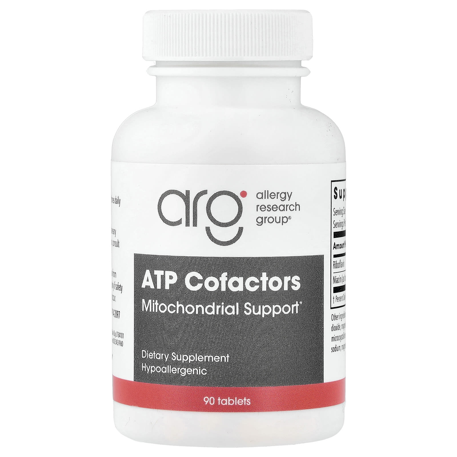 Allergy Research Group, ATP Cofactor (Optimox® ATP Cofactors™), 90 Tablets UPC 350520012015 | Hilife Vitamins