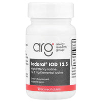 Allergy Research Group, Optimox, Iodoral® IOD 12.5, High Potency Iodine, 90 Scored Tablets UPC 350520015016 | Hilife Vitamins