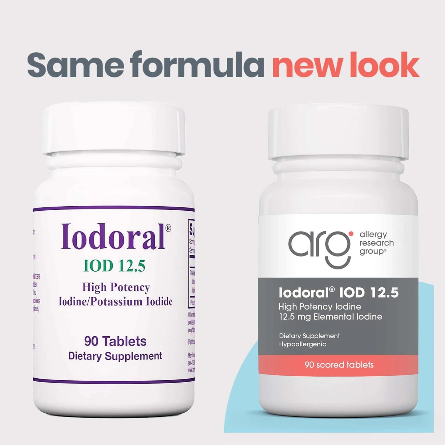 Allergy Research Group, Optimox, Iodoral® IOD 12.5, High Potency Iodine, 90 Scored Tablets UPC 350520015016 | Hilife Vitamins