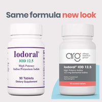 Allergy Research Group, Optimox, Iodoral® IOD 12.5, High Potency Iodine, 90 Scored Tablets UPC 350520015016 | Hilife Vitamins
