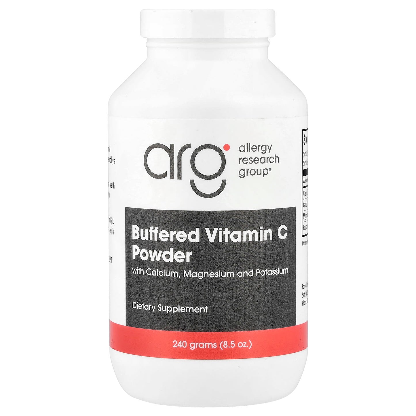 Allergy Research Group, Buffered Vitamin C Powder, 8.5 oz (240 g) UPC 713947700000 | HiLife Vitamins